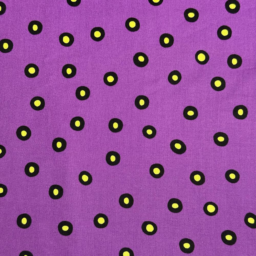 Halloween Purple Hocus Pocus Eyes by Kim Schaefer | Andover Fabrics | 1/2 Yd
